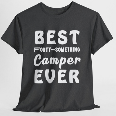 FORTY-SOMETHING CAMPER CHAMPION Unisex Heavy Cotton Tee