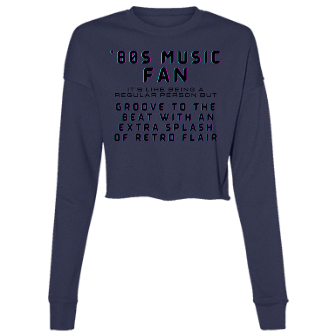 RETRO GROOVE Ladies' Cropped Fleece Crew