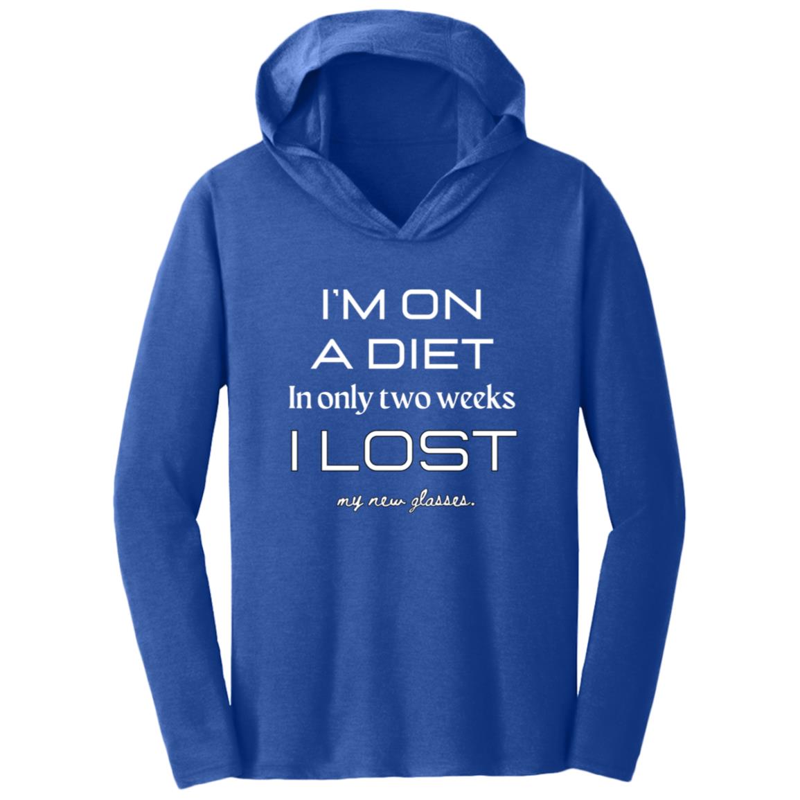 DIET DILEMMA White Triblend T-Shirt Hoodie