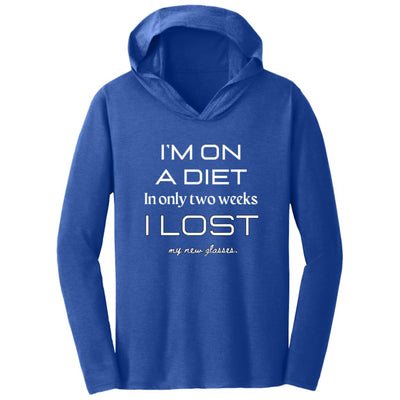 DIET DILEMMA White Triblend T-Shirt Hoodie
