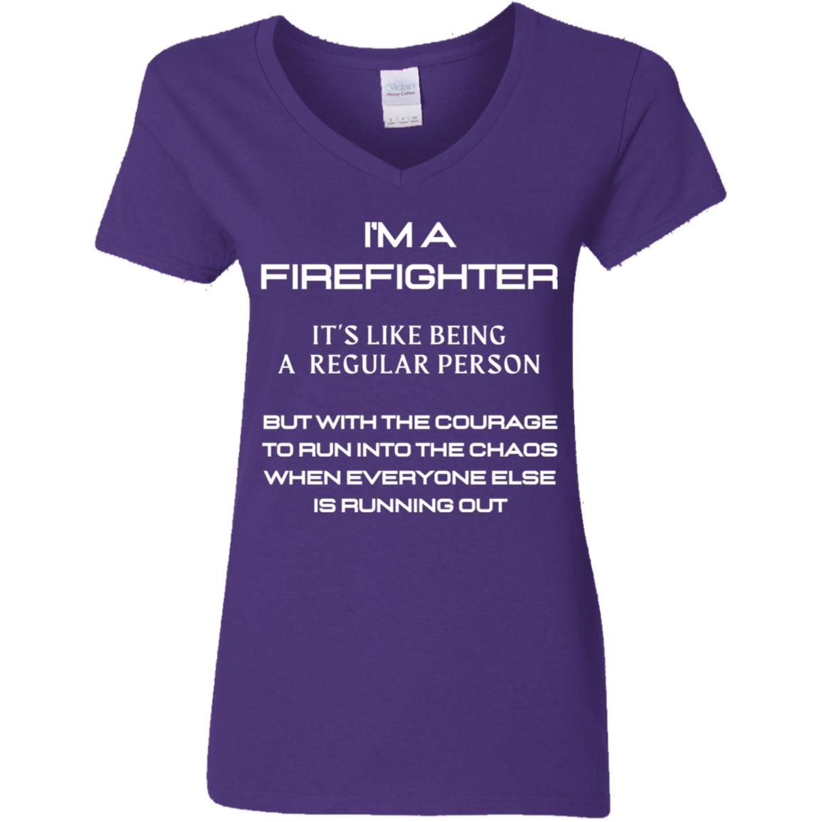 COURAGE IGNITED Ladies' . V-Neck T-Shirt