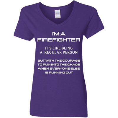 COURAGE IGNITED Ladies' . V-Neck T-Shirt
