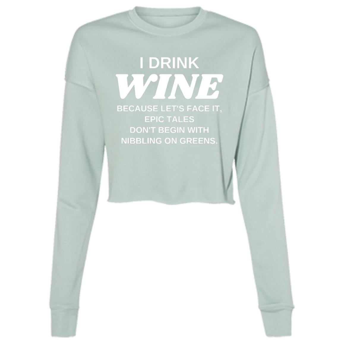 WINE TALES Ladies' Cropped Fleece Crew