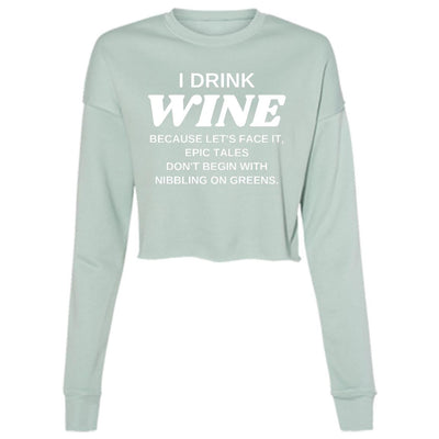 WINE TALES Ladies' Cropped Fleece Crew