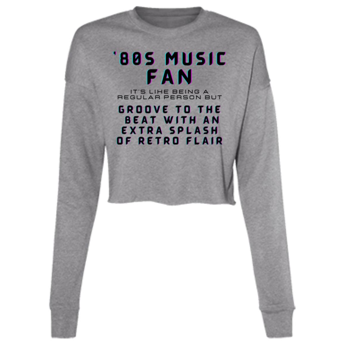 RETRO GROOVE Ladies' Cropped Fleece Crew