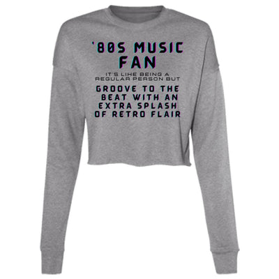 RETRO GROOVE Ladies' Cropped Fleece Crew