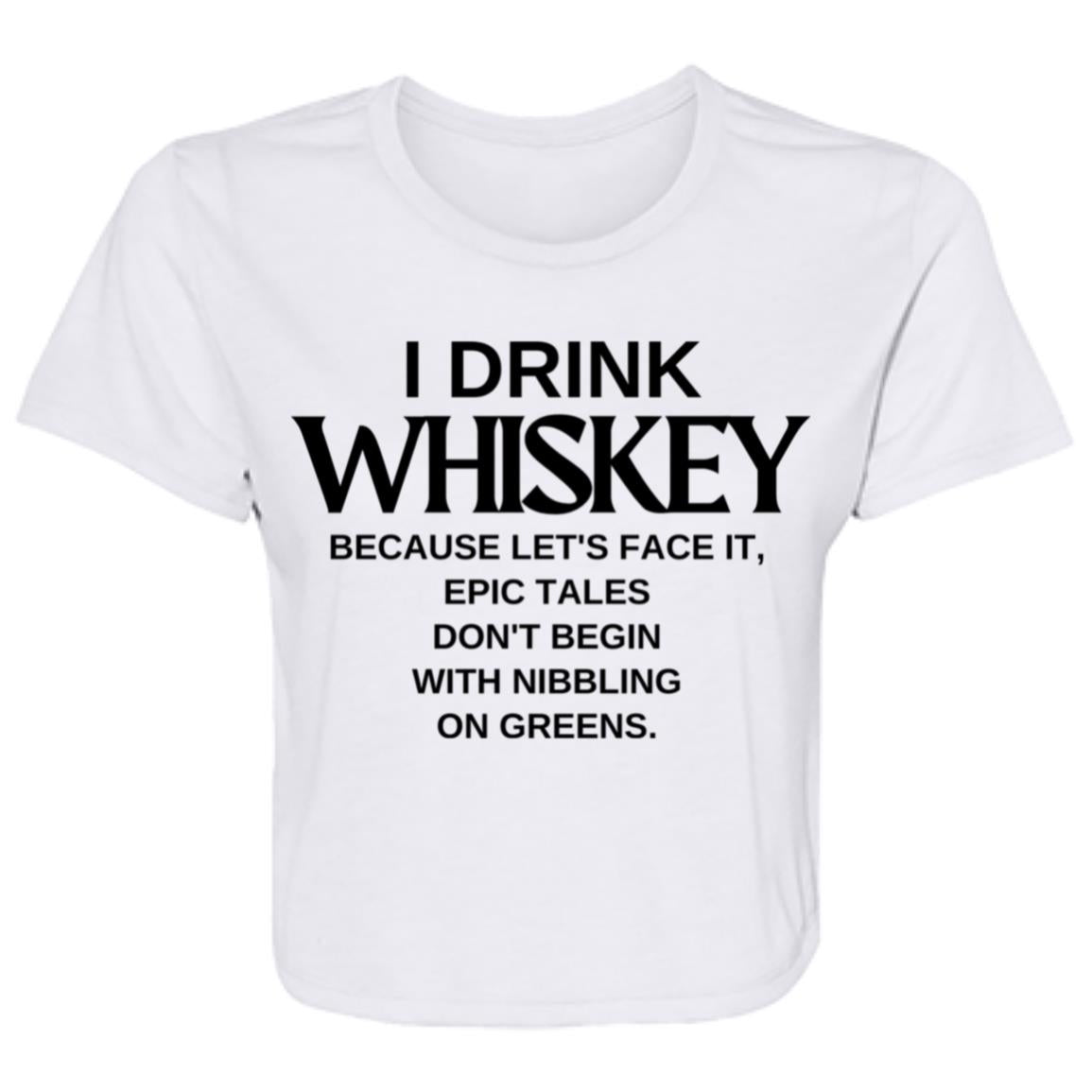 WHISKEY CHRONICLES Ladies' Flowy Cropped Tee