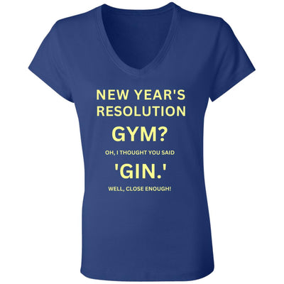 RESOLUTION REMIX Ladies' Jersey V-Neck T-Shirt