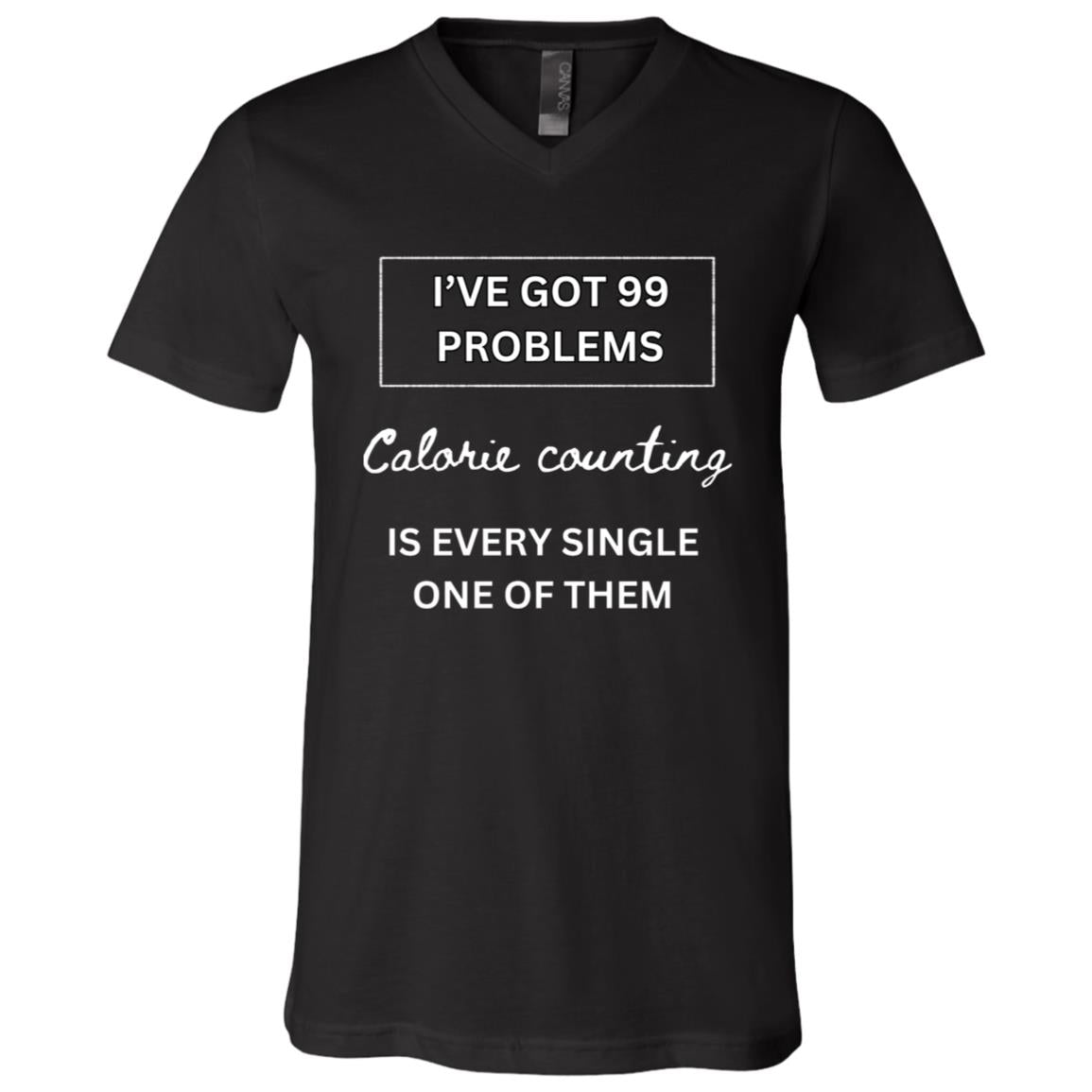 Calorie Counting Chronicles Dark V-neck Tee