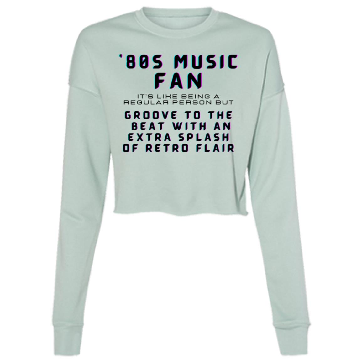 RETRO GROOVE Ladies' Cropped Fleece Crew