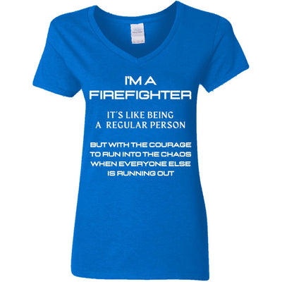 COURAGE IGNITED Ladies' . V-Neck T-Shirt