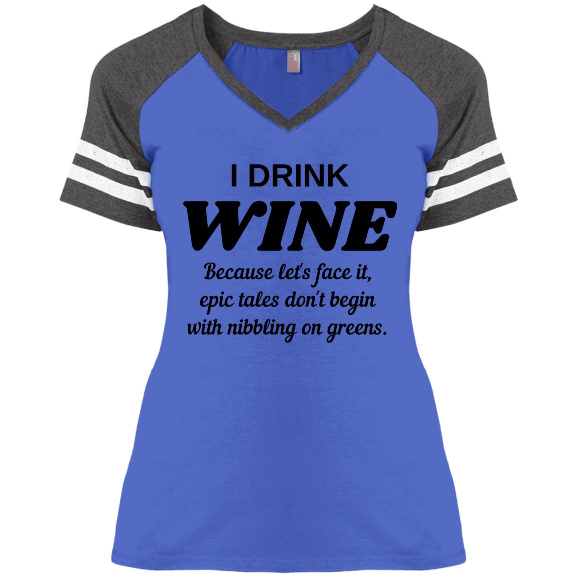 WINE TALES Ladies' Game V-Neck T-Shirt