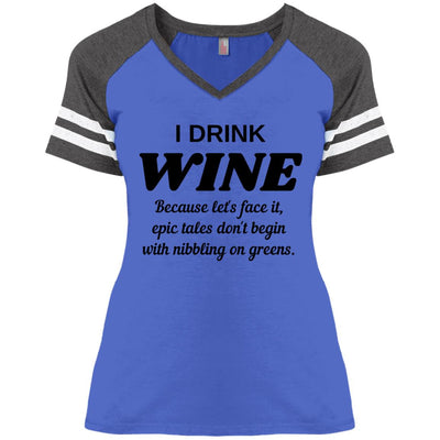 WINE TALES Ladies' Game V-Neck T-Shirt