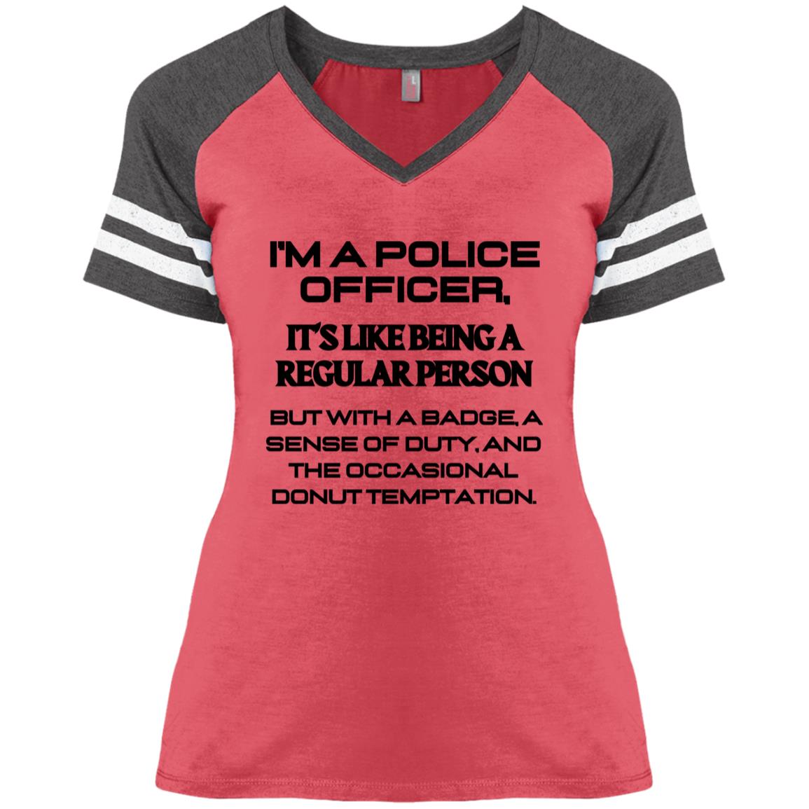 BADGE & DUTY Ladies' Game V-Neck T-Shirt