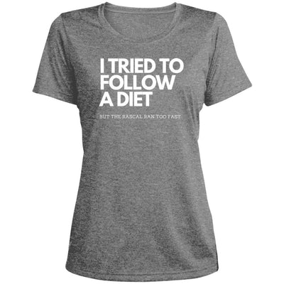 FAST LANE DIET STRUGGLE Ladies' Heather Scoop Neck Performance Tee