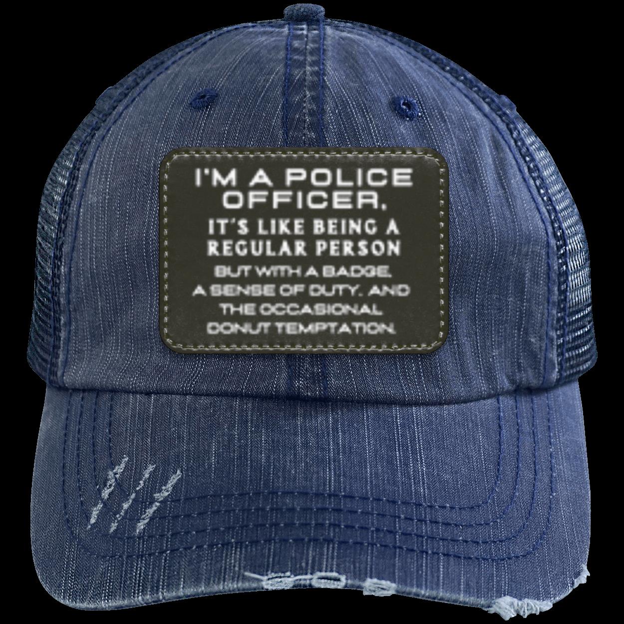 BADGE & DUTY Distressed Unstructured Trucker Cap