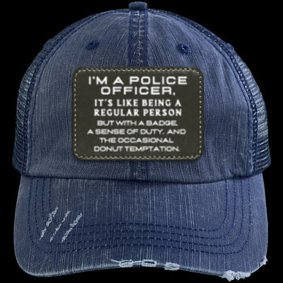 BADGE & DUTY Distressed Unstructured Trucker Cap