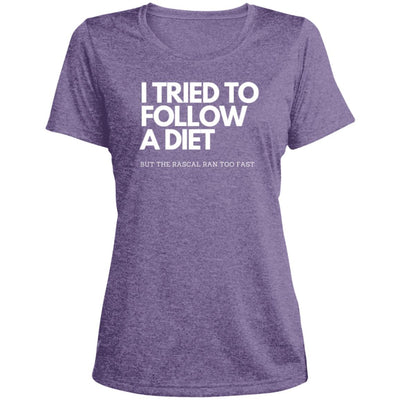 FAST LANE DIET STRUGGLE Ladies' Heather Scoop Neck Performance Tee