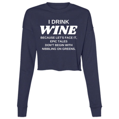 WINE TALES Ladies' Cropped Fleece Crew