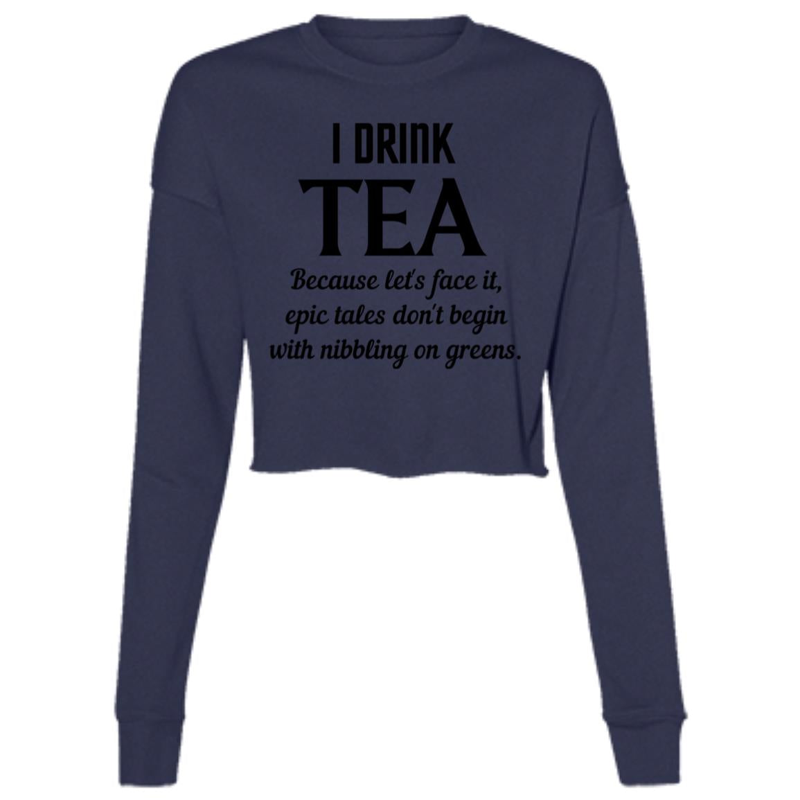 TEA TALES Ladies' Cropped Fleece Crew