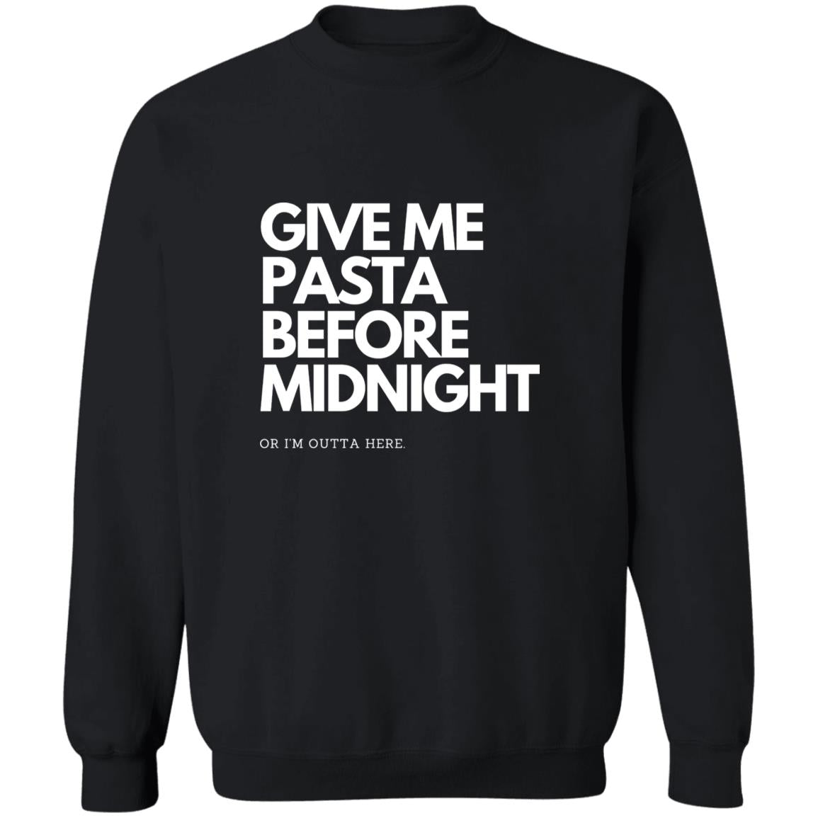 Pasta Lover's Escape : Crewneck Pullover Sweatshirt Before Midnight Edition