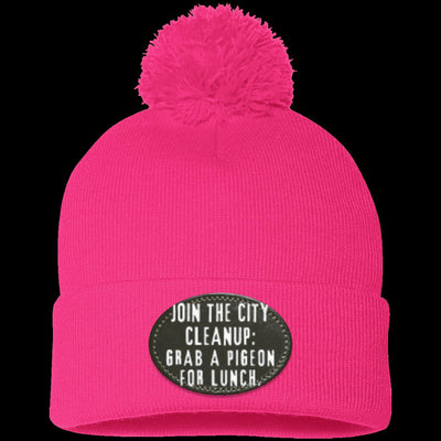 CITY CLEANUP CREW Pom Pom Knit Cap