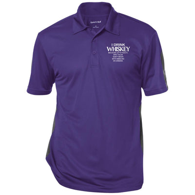 WHISKEY CHRONICLES Performance Textured Three-Button Polo