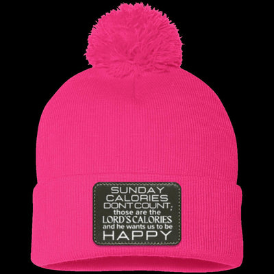SUNDAY CALORIES Pom Pom Knit Cap