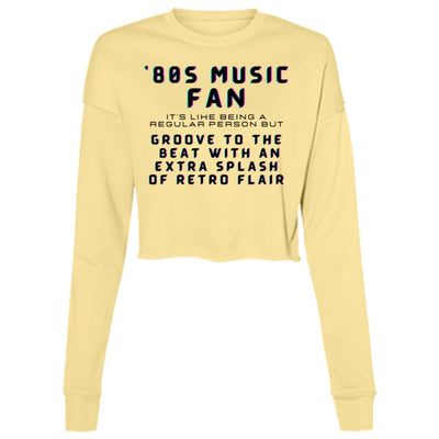 RETRO GROOVE Ladies' Cropped Fleece Crew