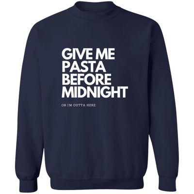 Pasta Lover's Escape : Crewneck Pullover Sweatshirt Before Midnight Edition