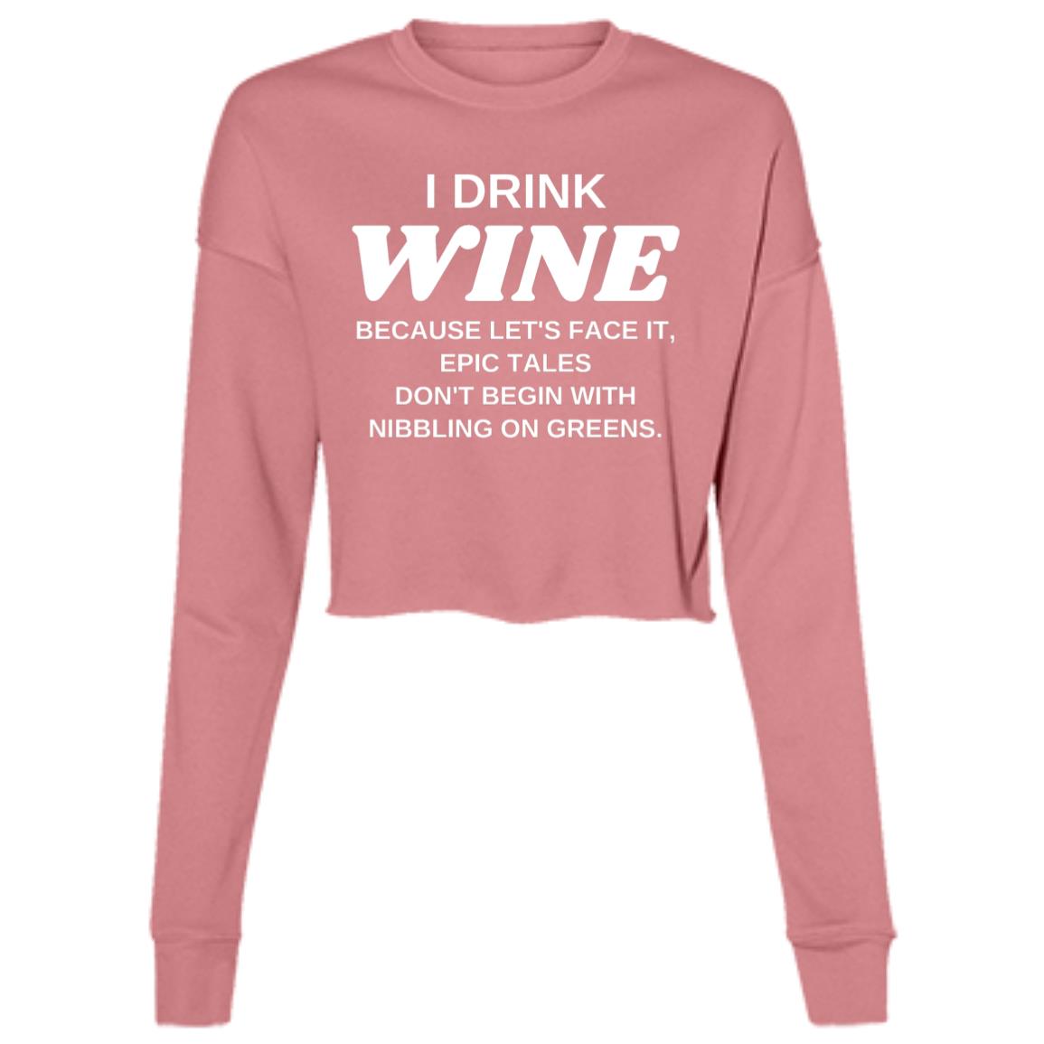 WINE TALES Ladies' Cropped Fleece Crew