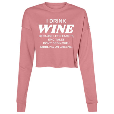 WINE TALES Ladies' Cropped Fleece Crew