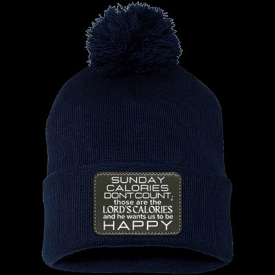 SUNDAY CALORIES Pom Pom Knit Cap