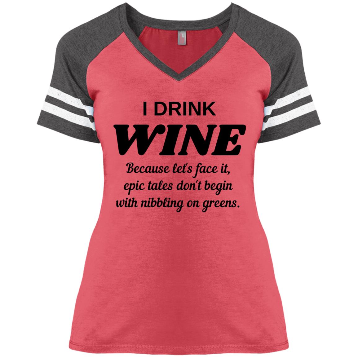 WINE TALES Ladies' Game V-Neck T-Shirt