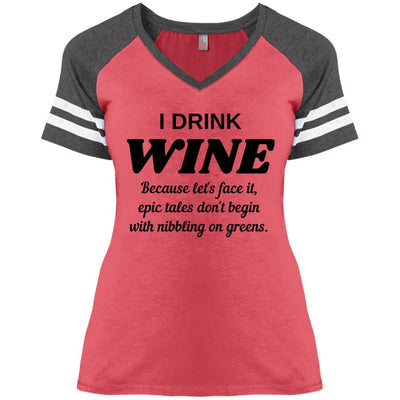 WINE TALES Ladies' Game V-Neck T-Shirt