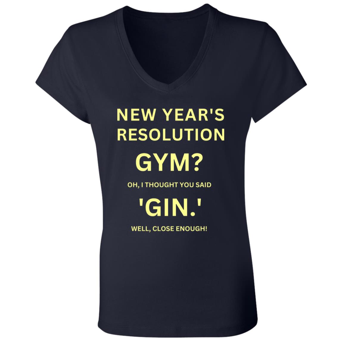 RESOLUTION REMIX Ladies' Jersey V-Neck T-Shirt