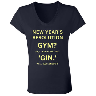 RESOLUTION REMIX Ladies' Jersey V-Neck T-Shirt