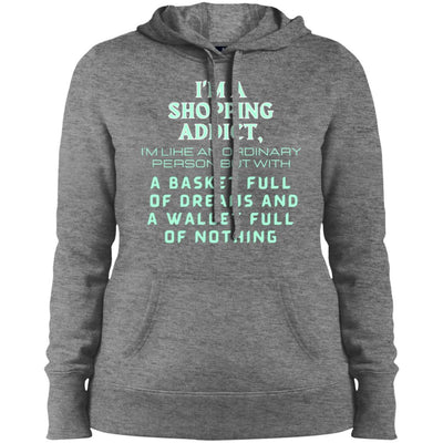 SHOPPING ADDICT Ladies' Pullover Hooded Sweatshirt