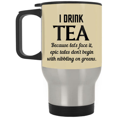 TEA TALES Silver Stainless Travel Mug