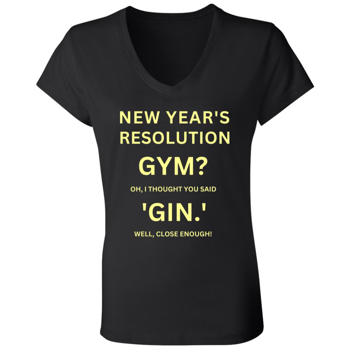 RESOLUTION REMIX Ladies' Jersey V-Neck T-Shirt