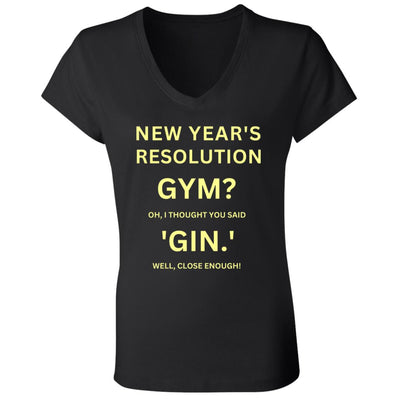 RESOLUTION REMIX Ladies' Jersey V-Neck T-Shirt