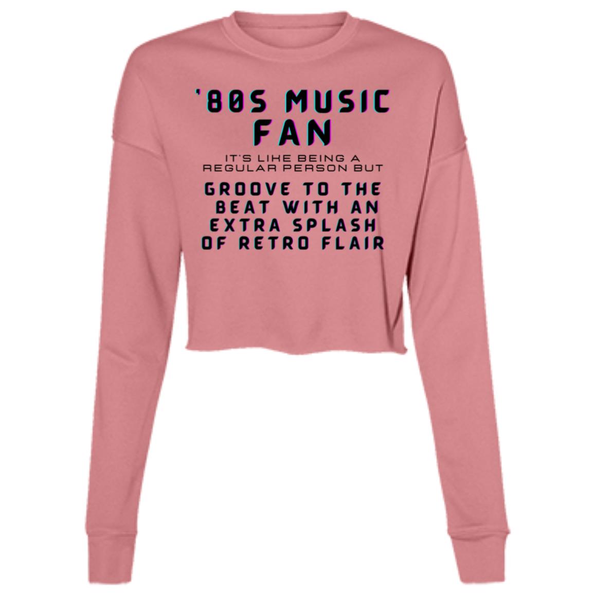 RETRO GROOVE Ladies' Cropped Fleece Crew