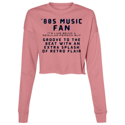 RETRO GROOVE Ladies' Cropped Fleece Crew