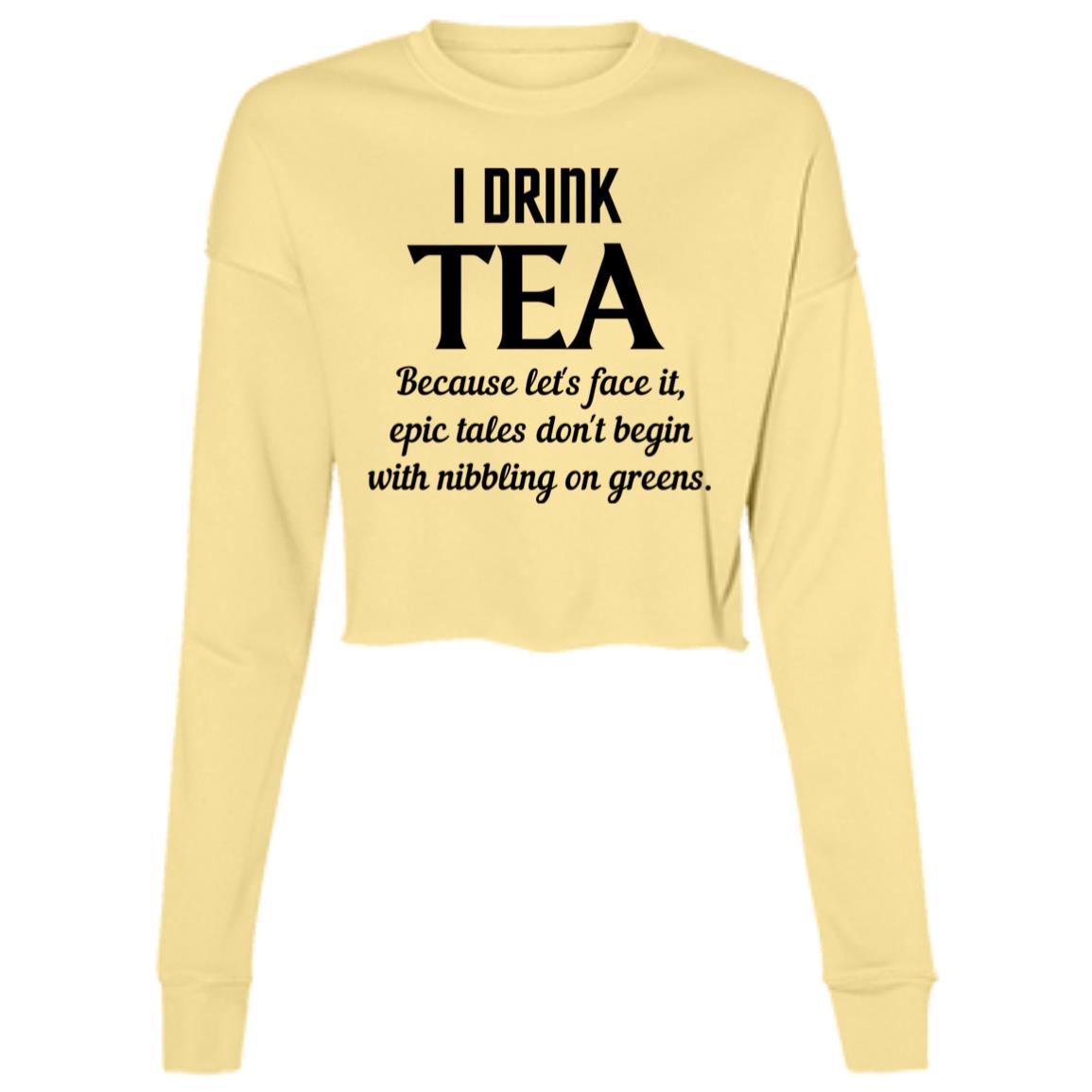 TEA TALES Ladies' Cropped Fleece Crew