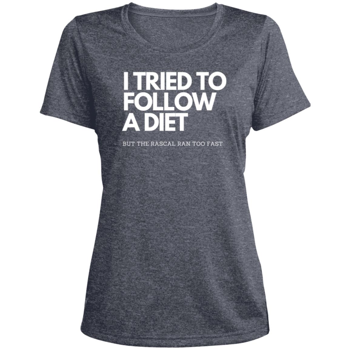 FAST LANE DIET STRUGGLE Ladies' Heather Scoop Neck Performance Tee