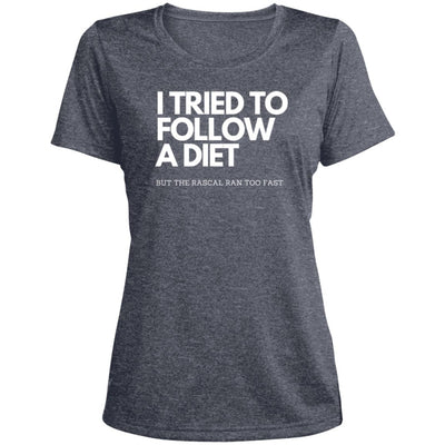 FAST LANE DIET STRUGGLE Ladies' Heather Scoop Neck Performance Tee