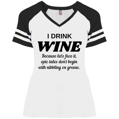 WINE TALES Ladies' Game V-Neck T-Shirt