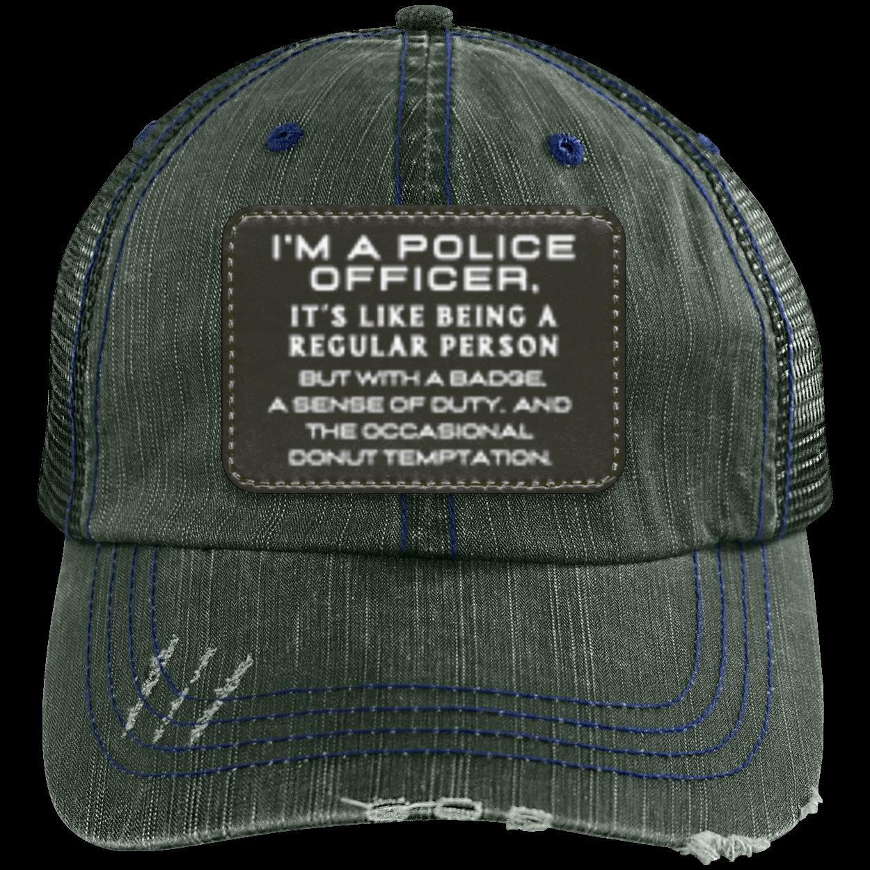BADGE & DUTY Distressed Unstructured Trucker Cap