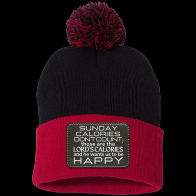 SUNDAY CALORIES Pom Pom Knit Cap