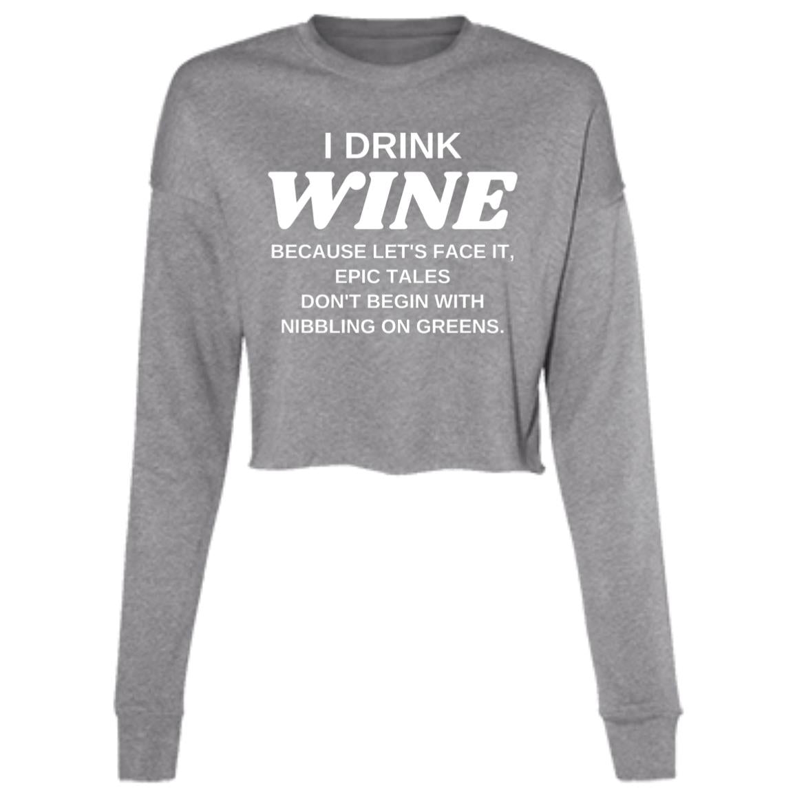 WINE TALES Ladies' Cropped Fleece Crew